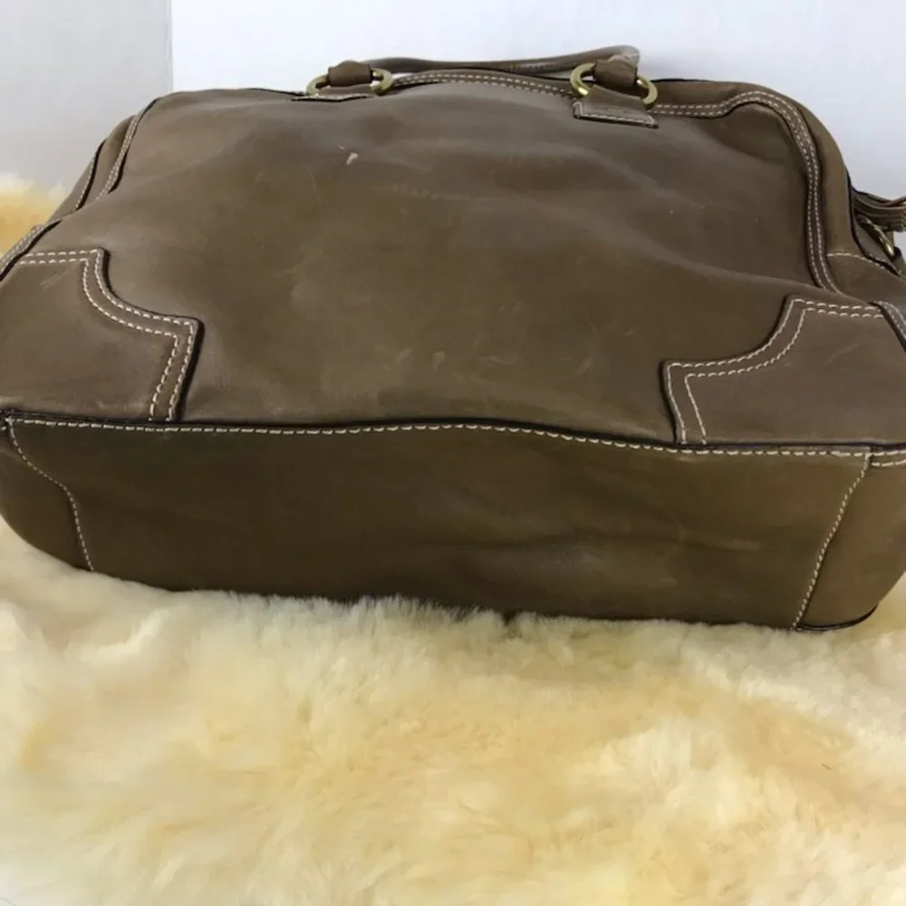 Antonio Milani tan leather Satchel bag